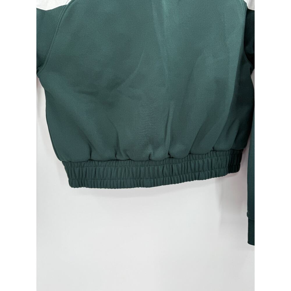 Mitchell & Ness Women's Cropped Jacket Green White Script Logo NWOT Medium M - Picture 6 of 7